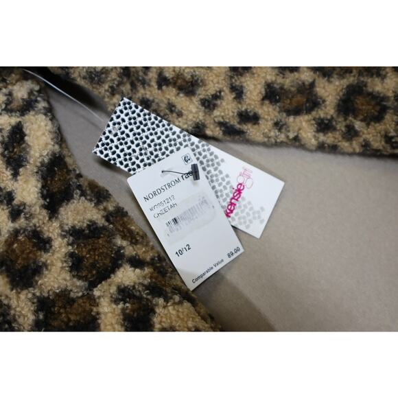 Kenzie Girl Teddy Cheetah Print Jacket Size 10/12 - Picture 4 of 4